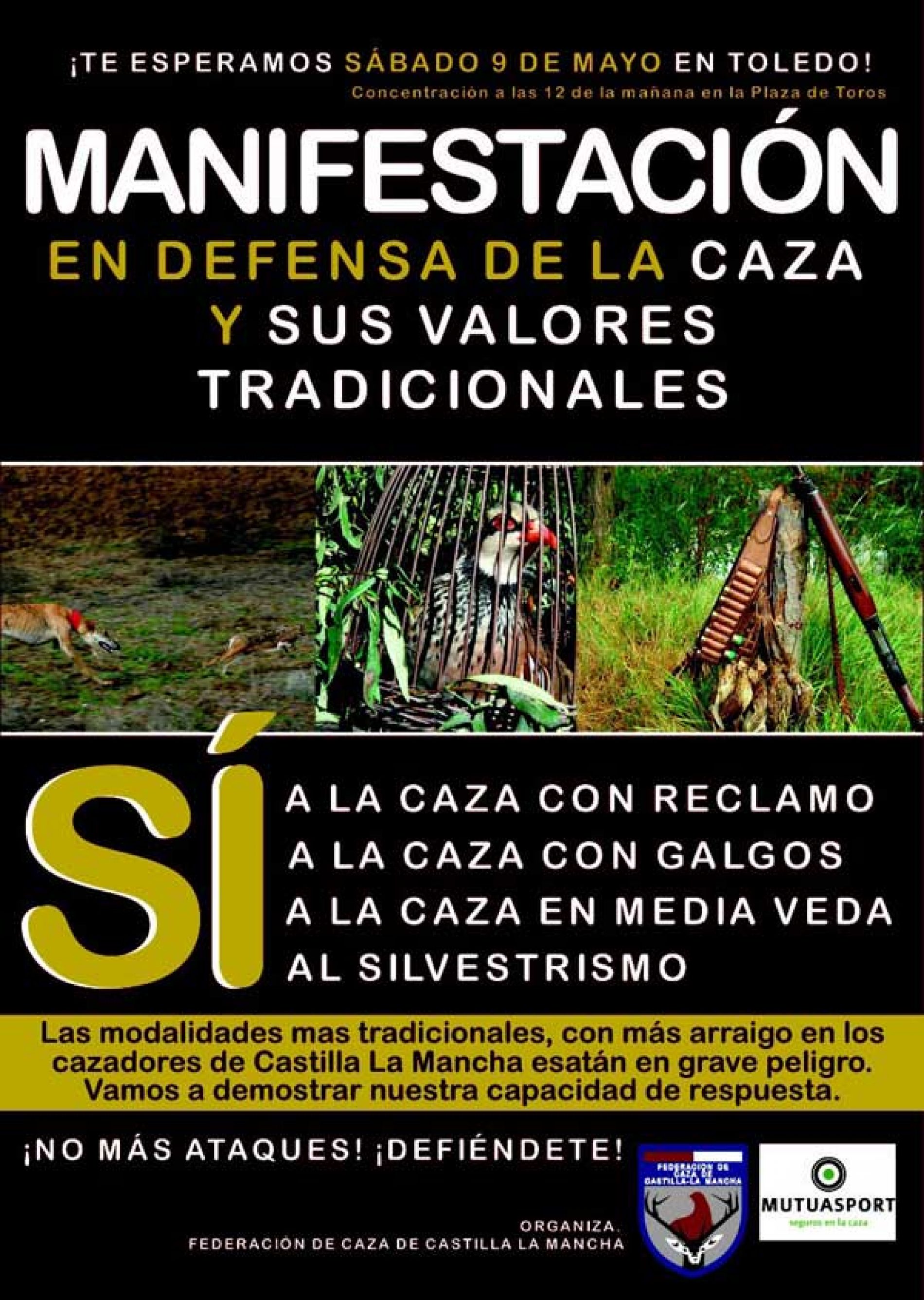 Manifestación en apoyo a la caza, 9 de mayo en Toledo