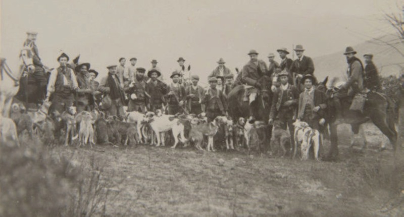 Cazadores con rehalas en Doñana 1911