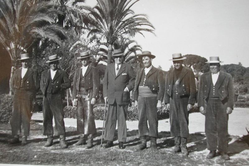 Marques de Borgheto con sus guardas de Doñana