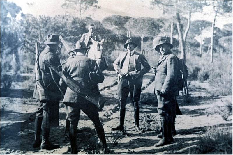 Rey Afonso XIII en Doñana. 1923