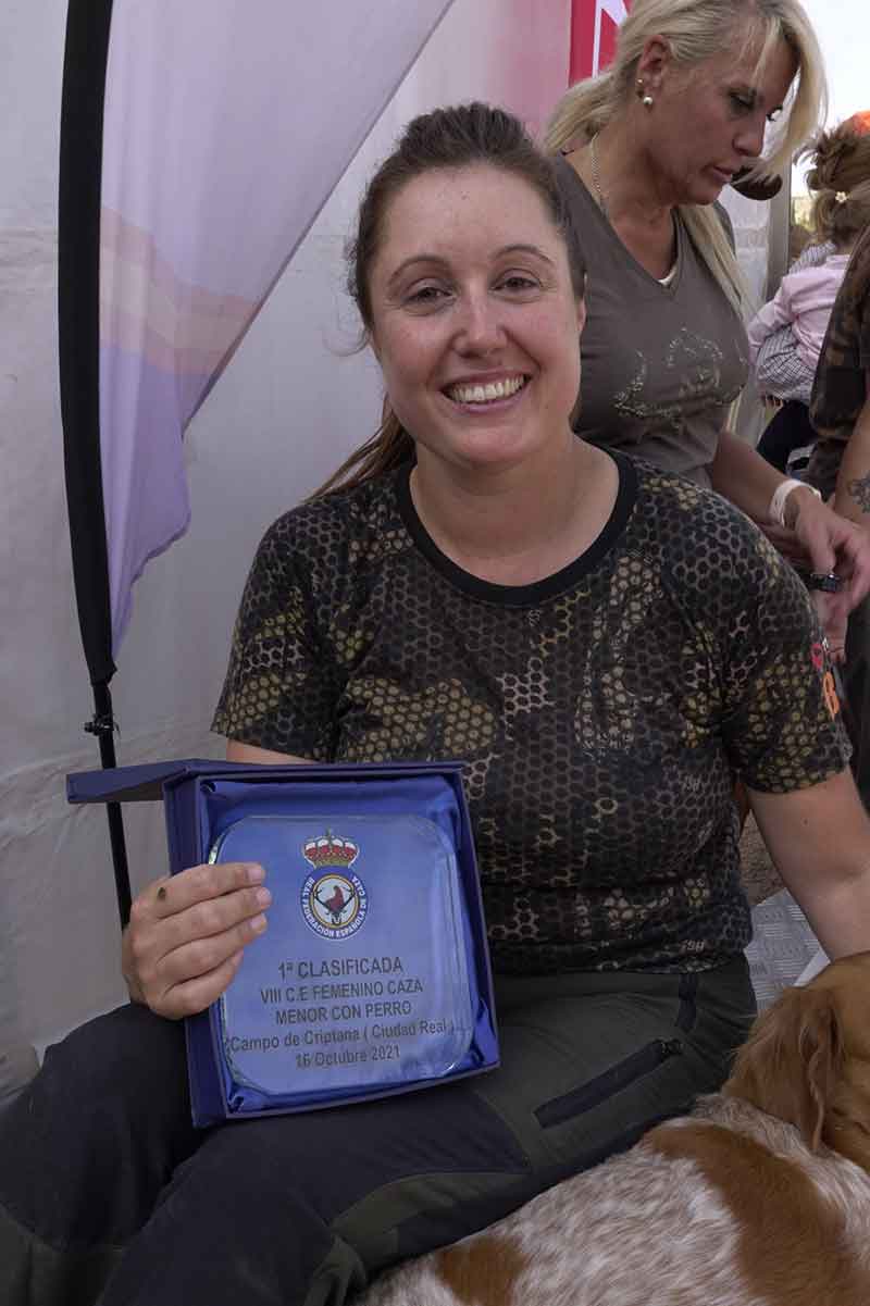 Carla Reig. Campeonato de España Femenino de Caza Menor con Perro 2021.