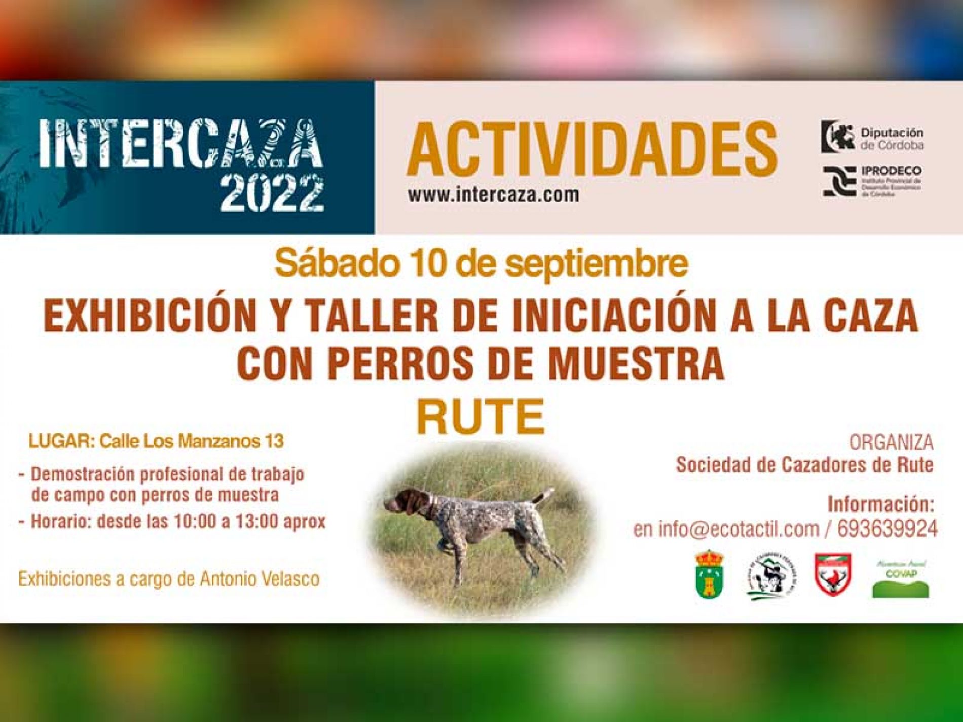 Intercaza 2022 calienta motores con un completo programa de actividades de caza y naturaleza por toda Córdoba